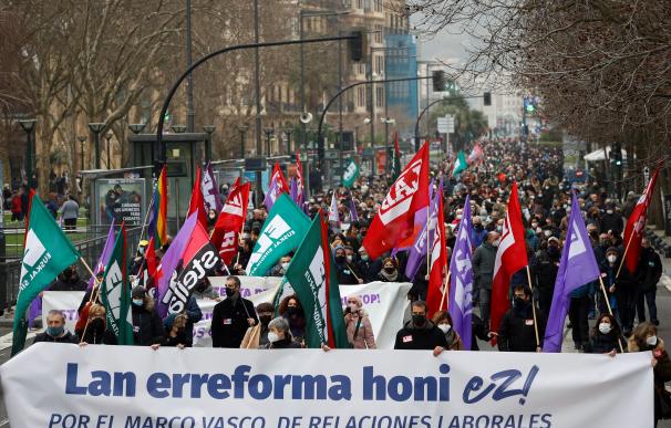 Manifestación reforma laboral País Vasco