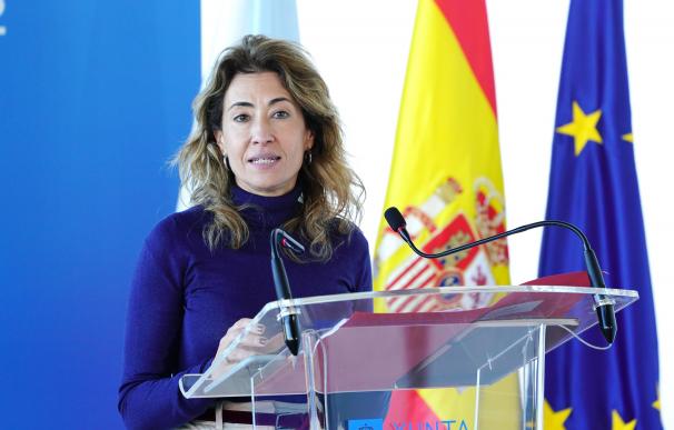 rueda de prensa de Raquel Sánchez , Ministra de Transportes, tras mantener una reunión de trabajo con el presidente de la Xunta Alberto Nuñez Feijóo