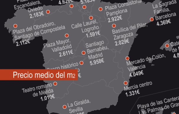 Precio de la vivienda por barrios en España