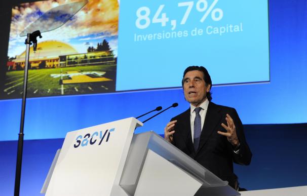 El presidente de Sacyr, Manuel Manrique, en la junta de accionistas de 2022