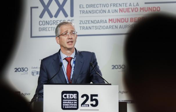 El gobernador del Banco de España, Pablo Hernández de Cos, en el XXI Congreso CEDE