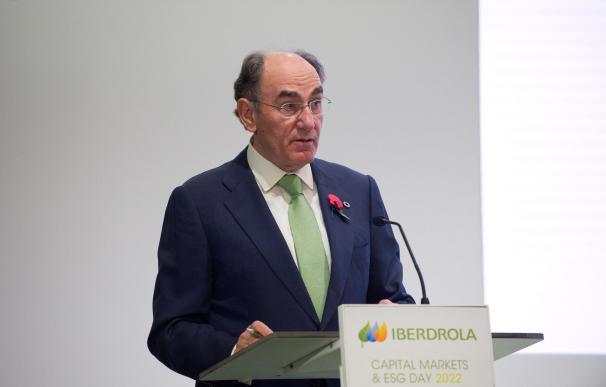 El presidente de Iberdrola, Ignacio Sánchez Galán en la presentación del Plan Estratégico de la compañía para los años 2023-2025.