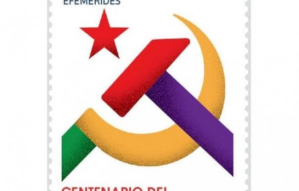 Sello de Correos conmemorativo del centenario del Partido Comunista