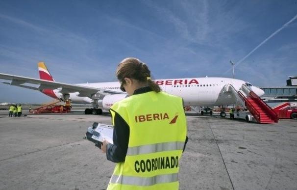 Personal de 'handling' de Iberia.