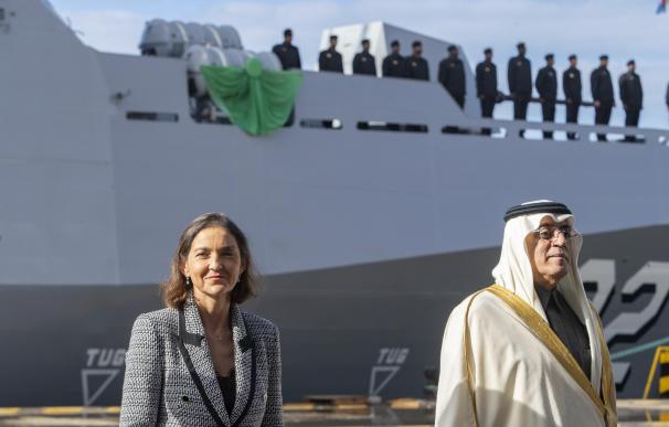 Navantia entrega tercera corbeta a Arabia Saudí en presencia de la ministra Reyes Maroto.
