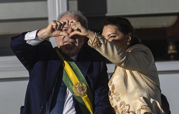 Lula da Silva en su toma de posesión en Brasil