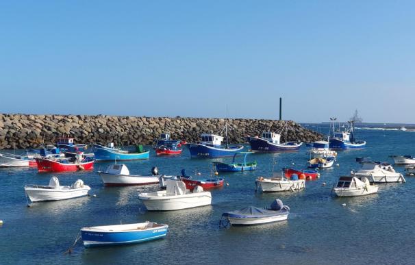 Barcos en la costa de Canarias