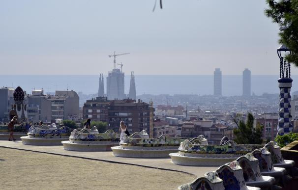 Vista del skyline de Barcelona desde el Parque Güell