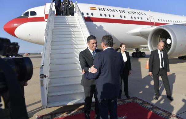 Sánchez en su visita a Rabat