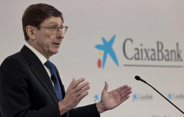 El presidente de CaixaBank, José Ignacio Goirigolzarri, durante la presentación de los resultados financieros de 2022 de la entidad