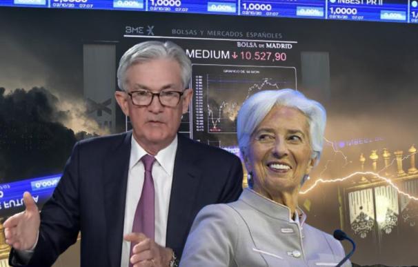 Jerome Powell (Fed) y Christine Lagarde (BCE).