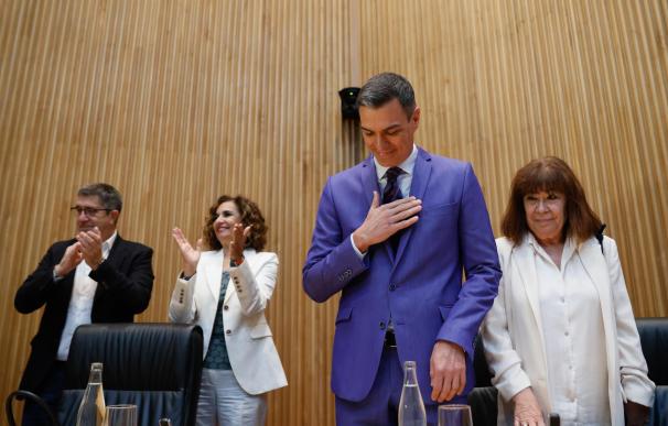 Pedro Sánchez en su despedida en el Congreso