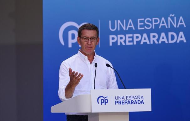 El presidente del Partido Popular, Alberto Núñez Feijóo