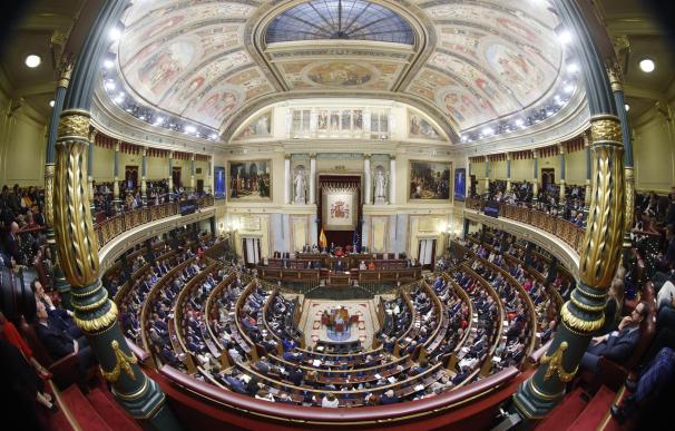 Vista del hemiciclo, Congreso de los Diputados, en la sesión de investidura