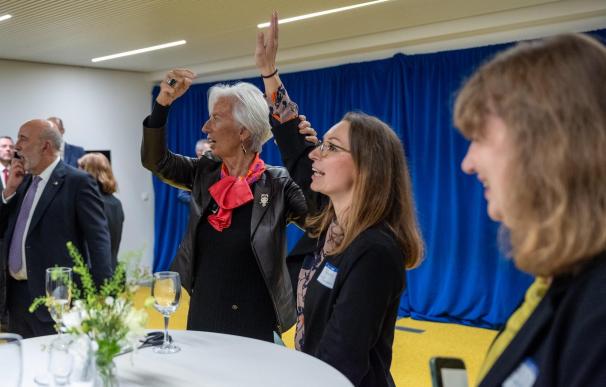 Lagarde, durante un acto en la Casa del Euro en Bruselas.