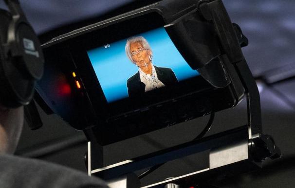 Lagarde, durante la rueda de prensa del 7 de marzo.
