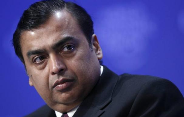 File photo of Reliance Industries Chairman and Managing Director D. Ambani at the World Economic Forum in Davos
