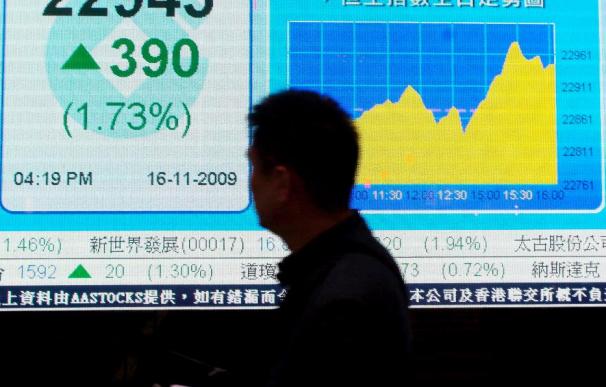 El índice Hang Seng sube el 1,28 por ciento a media sesión