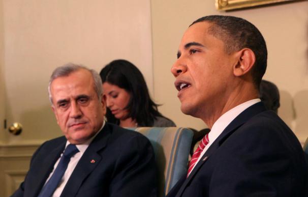 Obama reconoce desacuerdos respecto a Israel en la reunión con el presidente del Líbano