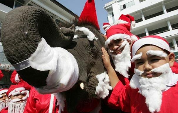 Los tailandeses sienten devoción por Papá Noel