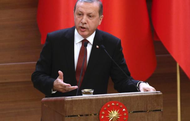 El presidente turco Erdogan en una comparecencia en el Parlamento.