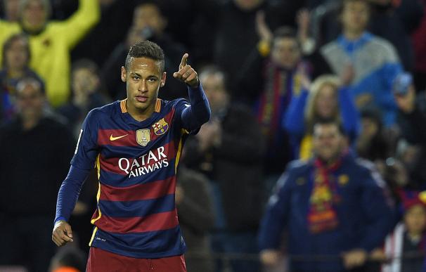 Neymar celebra un gol con el Barcelona / AFP