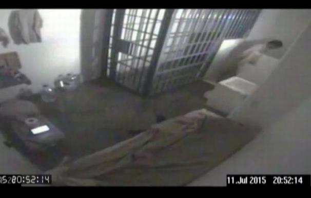Imagen de la celda de 'El Chapo' Guzmán en la prisión El Altiplano cuando se fugó por segunda vez