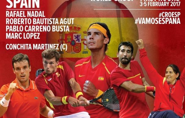 Nadal, Bautista, Carreño y Marc López formarán el equipo para el debut contra Croacia