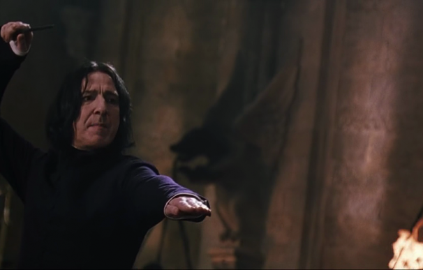 Alan Rickman como Severus Snape en la saga Harry Potter