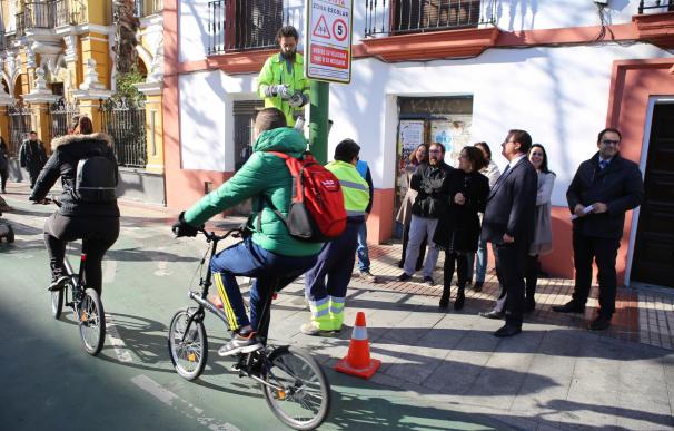 Los carriles bici que transiten accesos a colegios contarán con señalización especial para la seguridad