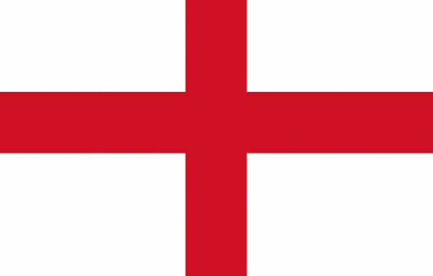 Bandera inglesa con la Cruz de San Jorge.