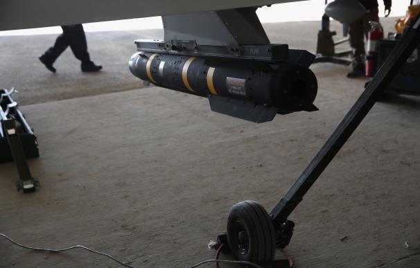 Imagen de un misil Hellfire colocado en el dron estadounidense Predator