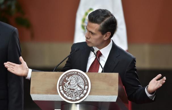 El presidente mexicano Enrique Peñ Nieto informa de la detención de El Chapo Guzmán. (AFP/OMAR TORRES)
