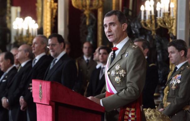 El Rey Felipe VI en su discurso de la Pascua Militar. Foto: Casa de S.M. el Rey