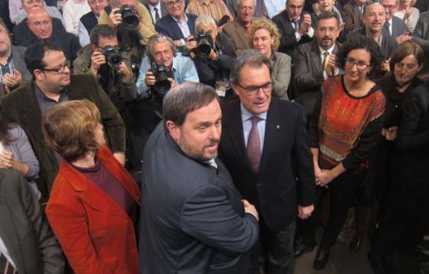 Los líderes de CDC y ERC, Artur Mas y Oriol Junqueras.