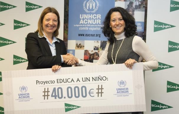El Corte Inglés dona 40.000 euros a ACNUR para escolarizar a 2.000 niños refugiados