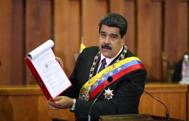 El presidente de Venezuela, Nicolás Maduro, durante su mensaje anual, que rindió en el Tribunal Supremo de Justicia (TSJ)