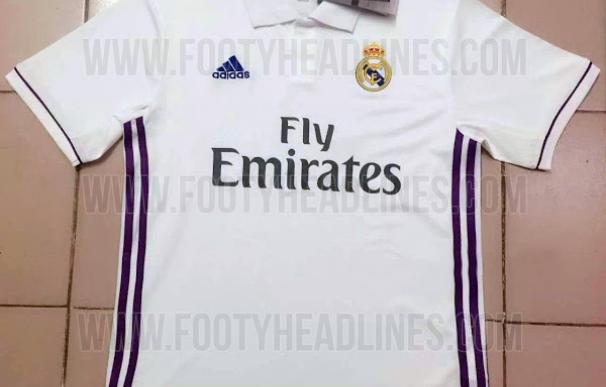 Primera imagen de la camiseta que lucirá el Madrid la próxima temporada. / footyheadlines