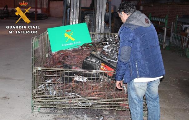 Dos detenidos por sustraer unos 400 kilogramos de cable de cobre en la comarca de la Moraña, en Ávila