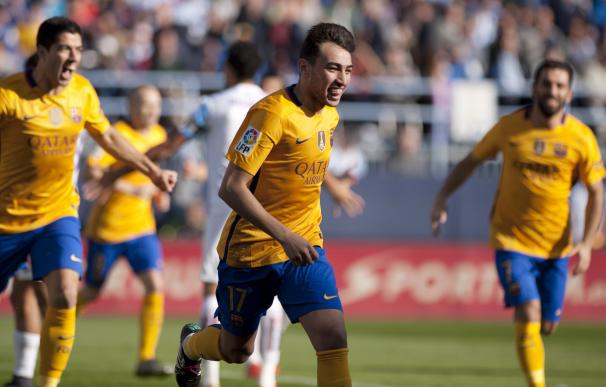 Munir adelantó al Barcelona en el primer minuto. / AFP
