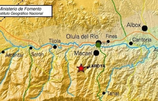 Registrado un seísmo de 3,2 grados con epicentro en Laroya (Almería) sentido por la población