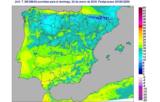 El fin de semana será primaveral, con temperaturas de hasta 22 grados centígrados en Andalucía, Cantabria y País Vasco