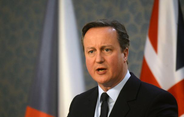 British Prime Minister David Cameron answers to jo