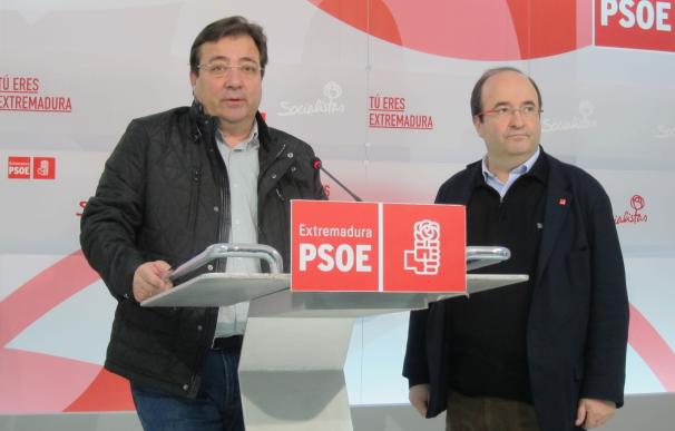 Fernández Vara asegura que él no concibe a España sin Cataluña ni "al PSOE sin tener de la mano al PSC"