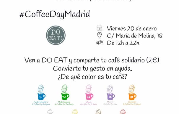 La ONG Share A Coffee For y Do Eat servirán mañana cafés solidarios en Madrid para ayudar a los refugiados