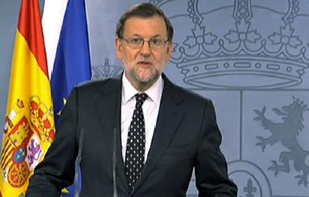 Mariano Rajoy durante su intervención tras declinar presentar su investidira