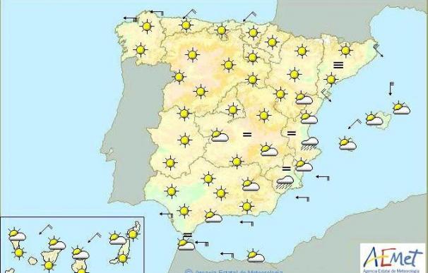 Vientos fuertes mañana en el nordeste de Gerona, Mallorca, Menorca y Estrecho
