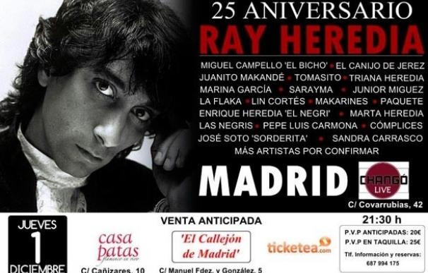 Ray Heredia, nuevo disco y concierto en Madrid para celebrar los 25 años del 'Prince español'