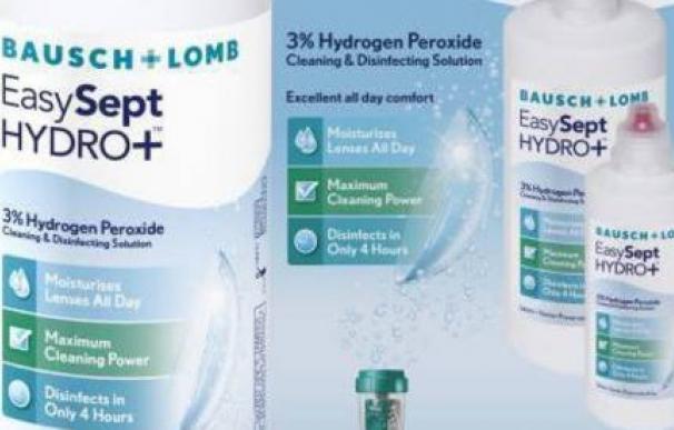 El líquido de limpieza para lentillas EasySept Hydro Plus.