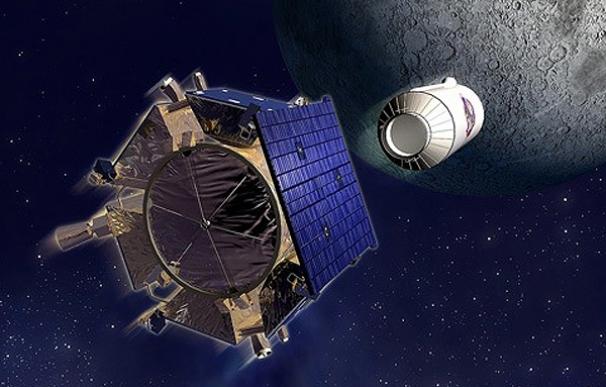 La nave LCROSS estrellándose contra la Luna (NASA)
